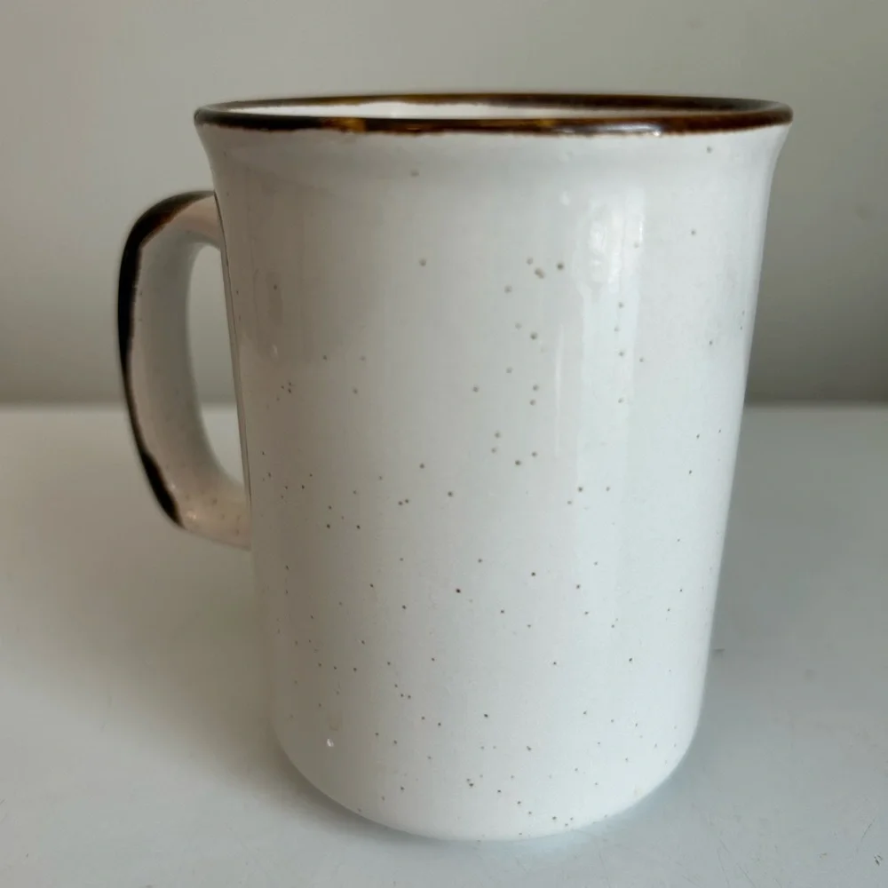 Vintage‎ California Rainbow Pride Coffee Cup 4 Inches 70’s Stoneware Rustic Boho